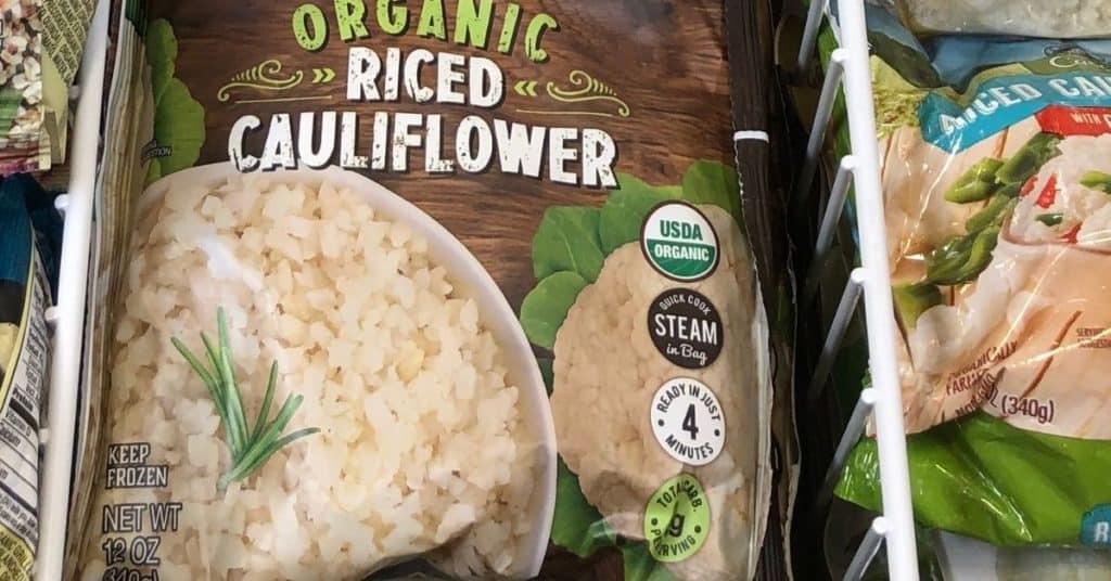 low carb mashed frozen rice cauliflower 