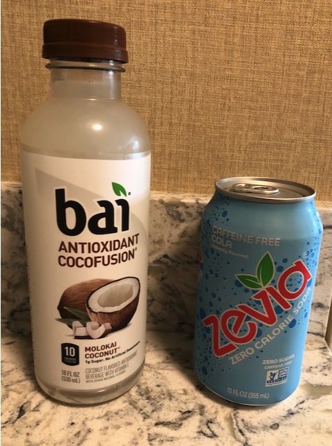 flavored drinks bai zevia while fasting 